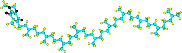 Ubiquinone molekyl isolerad på vit — Stockfoto