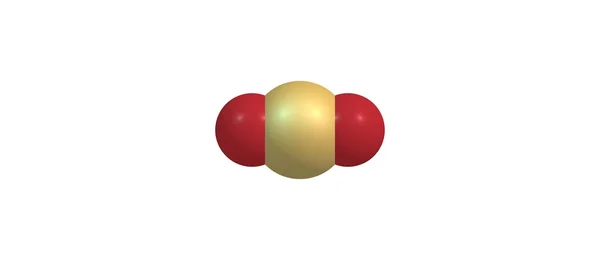 Molécule de dioxyde de carbone isolée sur blanc — Photo