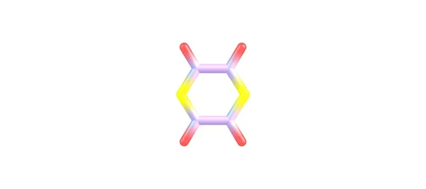 Pyrazinmolekül isoliert auf weiß — Stockfoto