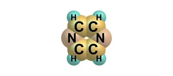 吡嗪分子上白色孤立 — 图库照片