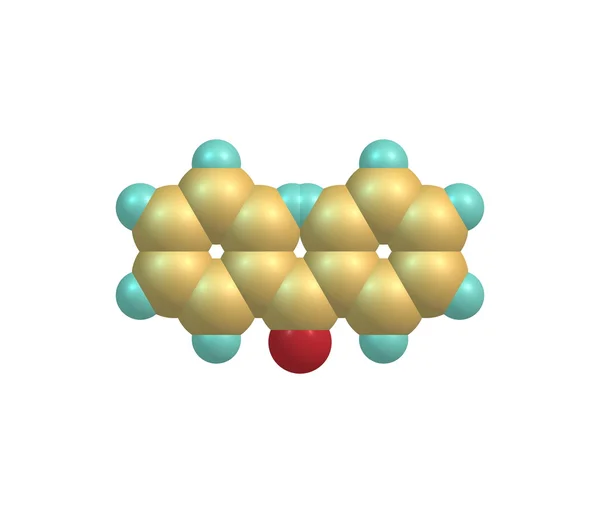 Molécula de benzofenona aislada en blanco — Foto de Stock