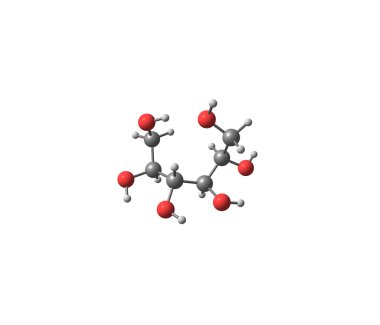 Sorbitol molecule isolated on white clipart