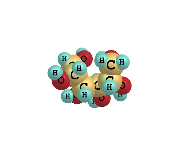 Molécule de sorbitol isolée sur blanc — Photo