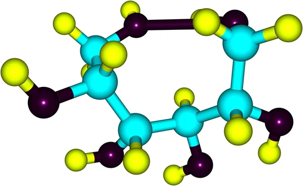 Molécula de sorbitol aislada en blanco — Foto de Stock