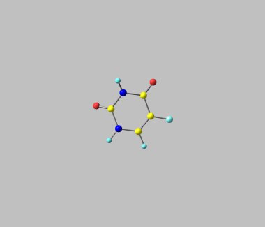 Gri izole fluorouracil molekül