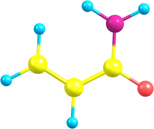 Molécula de acrilamida aislada en blanco —  Fotos de Stock