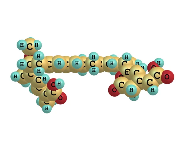 Bongkrek acid molecule isolated on white — ストック写真