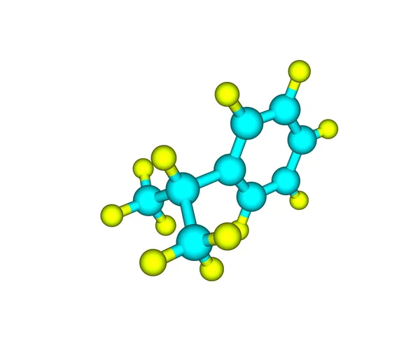 Molécula de Cumene aislada en blanco — Foto de Stock