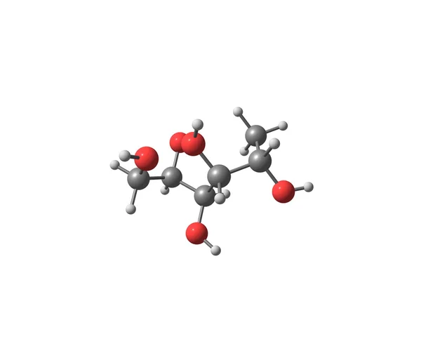 Molécula de Fucitol isolada sobre branco — Fotografia de Stock