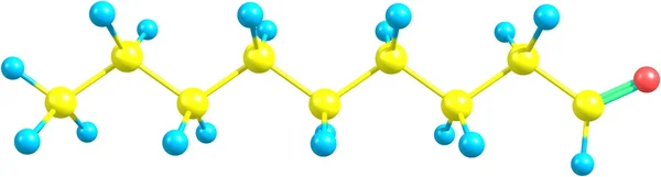 Nonal molekül üzerinde beyaz izole — Stok fotoğraf