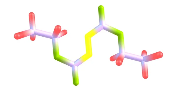 Diethyl Diethylazodicarboxylaat molecuul geïsoleerd op wit — Stockfoto