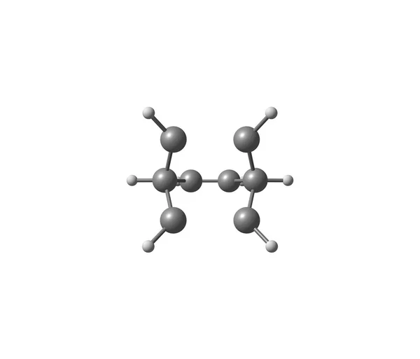 Estrutura molecular do barrelene isolada no branco — Fotografia de Stock