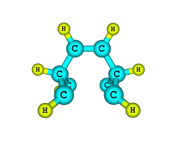 Barrelene 분자 구조 흰색 절연 — 스톡 사진