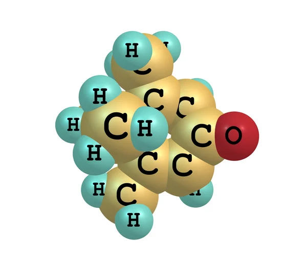 Moleculaire structuur Penguinone geïsoleerd op wit — Stockfoto