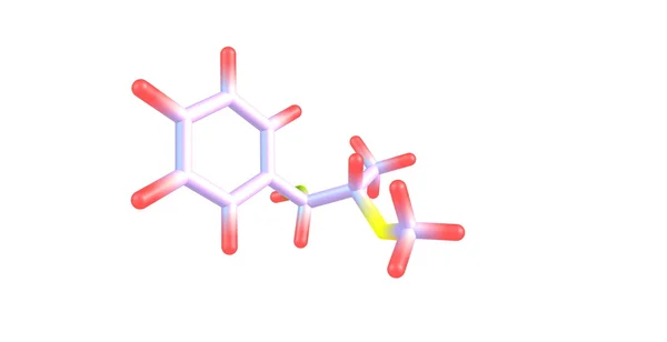 Молекула эфедрина изолирована на белом — стоковое фото