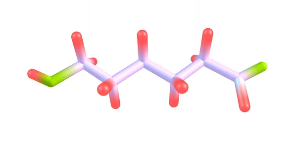Ethambutol molecuul geïsoleerd op wit — Stockfoto