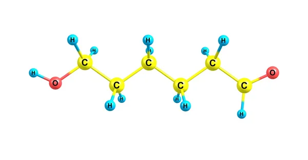 Molekula etambutol izolované na bílém — Stock fotografie