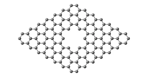 화이트에 고립 기 공 그래 분자 구조 — 스톡 사진