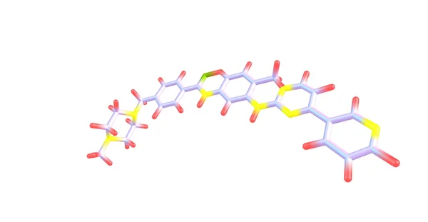 Imatinib struktury molekularnej na białym tle — Zdjęcie stockowe