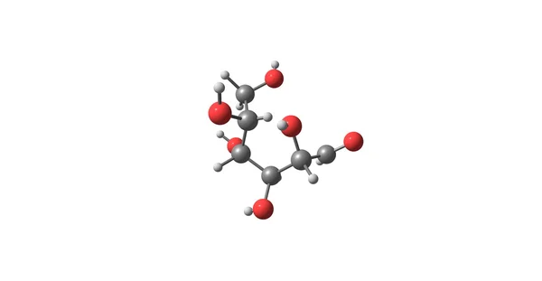 甘露糖分子结构上白色孤立 — 图库照片