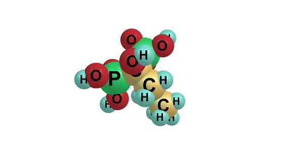 Alendronate de sodium structure moléculaire isolée sur blanc — Photo