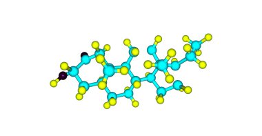 Allopregnanolone moleküler yapısı üzerinde beyaz izole
