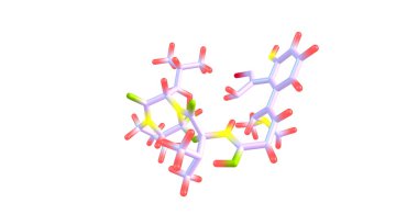 Bromokriptin moleküler yapısı üzerinde beyaz izole