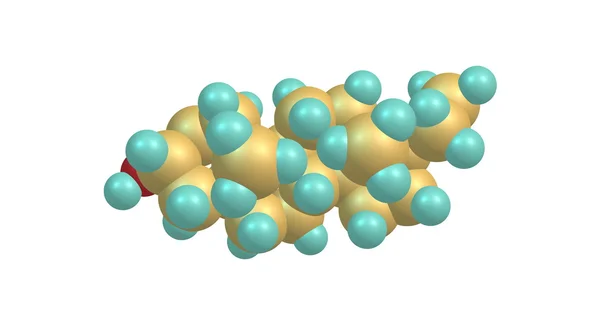 Estructura molecular de alopregnanolona aislada en blanco — Foto de Stock