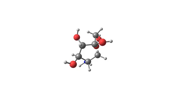 De moleculaire structuur van de Gucosamine op witte achtergrond — Stockfoto