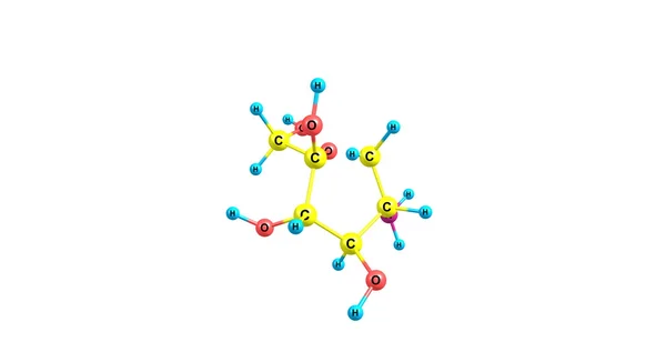 Estructura molecular de gucosamina sobre fondo blanco — Foto de Stock