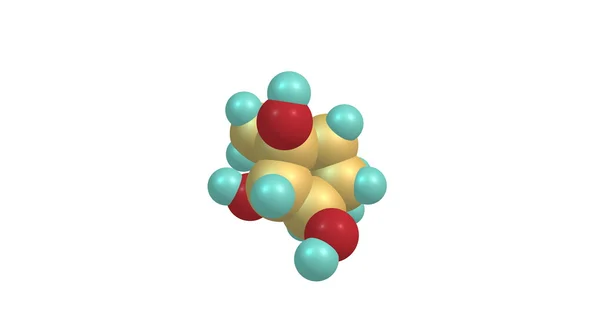 Struktur molekul gucosamine pada latar belakang putih — Stok Foto