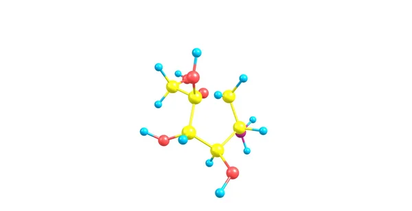 Estructura molecular de gucosamina sobre fondo blanco —  Fotos de Stock