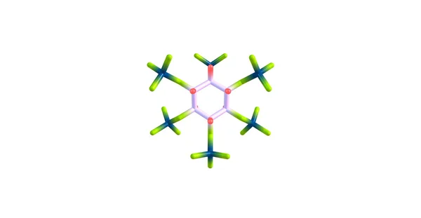 Estrutura molecular do ácido fítico sobre fundo branco — Fotografia de Stock