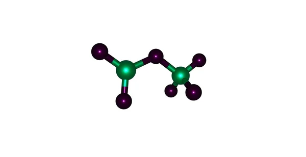 Chlorylperchlorat-Molekül isoliert auf weiß — Stockfoto