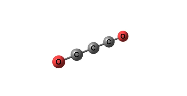 Kohlenstoff-Suboxid-Molekül auf Weiß isoliert — Stockfoto