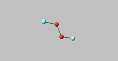Dioxygen difluoride molekül gri izole