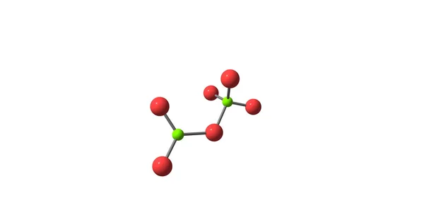 Perchloranhydrid-Molekül isoliert auf weiß — Stockfoto