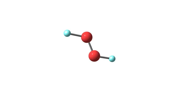 Molécule de dioxygène difluorure isolée sur blanc — Photo
