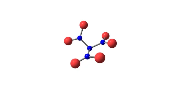 Молекула тринитрамида изолирована на белом — стоковое фото