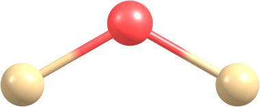Oksijen difluoride moleküler yapısı üzerinde beyaz izole