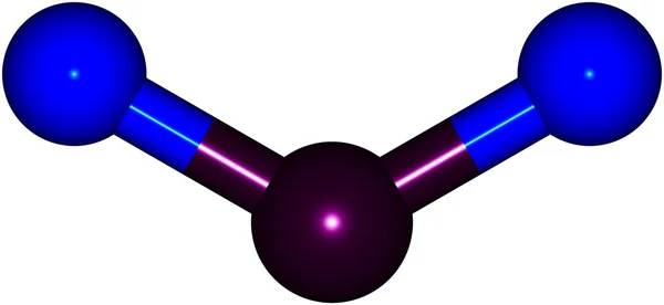 氧氟化分子的结构上白色孤立 — 图库照片