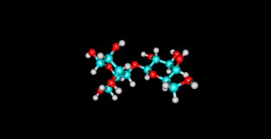 Siyah izole laktoz moleküler yapısı