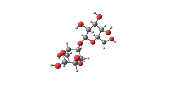 Structure moléculaire du lactose isolée sur blanc — Photo
