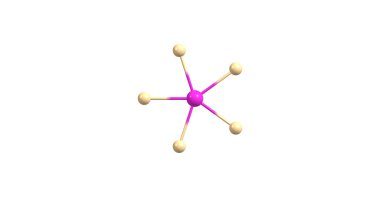 Brom pentafluorid moleküler yapısı üzerinde beyaz izole