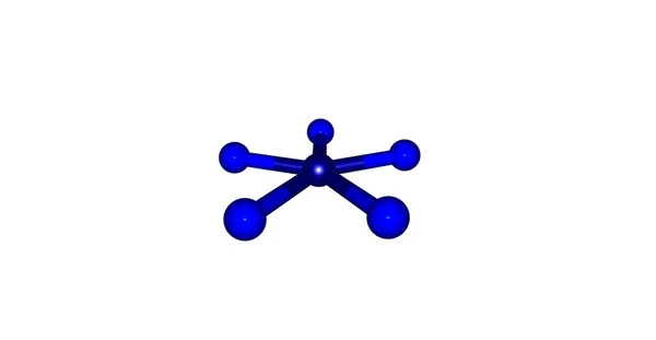 Bromo pentafluoride struttura molecolare isolata su bianco — Foto Stock