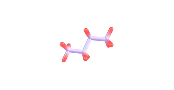 Estructura molecular de butano aislada en blanco —  Fotos de Stock