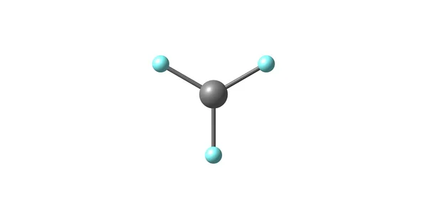 Klór-trifluorid molekuláris szerkezete elszigetelt fehér — Stock Fotó