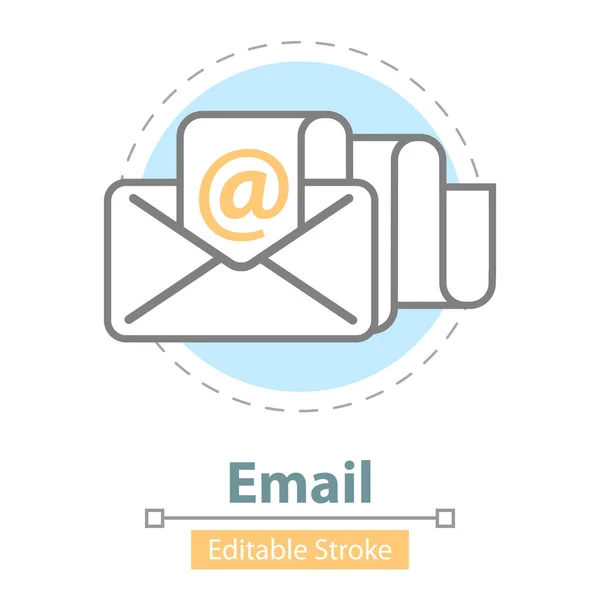 Email Message Icon, Editable Stroke, Vector Illustration — Stock Vector