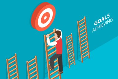 3B Isometric Düz Vektör Hedeflerin Kavramsal Resmedilmesi