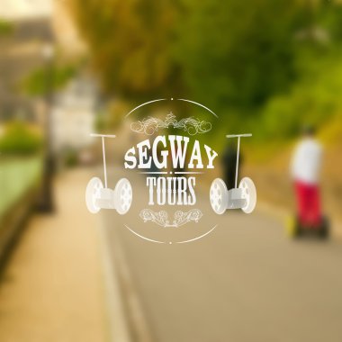 Segway turları Poster odaklanmamış zemin ile